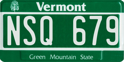 VT license plate NSQ679