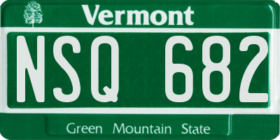 VT license plate NSQ682