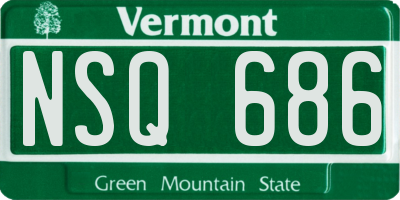 VT license plate NSQ686