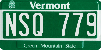 VT license plate NSQ779