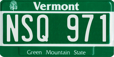 VT license plate NSQ971