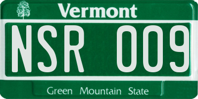 VT license plate NSR009