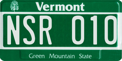 VT license plate NSR010
