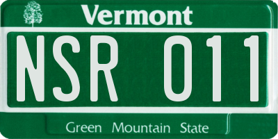 VT license plate NSR011