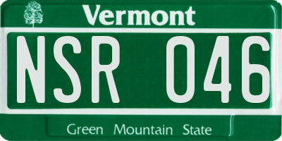 VT license plate NSR046
