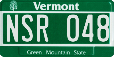 VT license plate NSR048