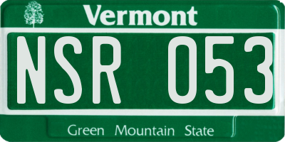 VT license plate NSR053
