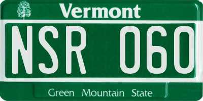 VT license plate NSR060
