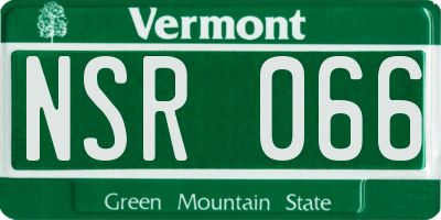 VT license plate NSR066