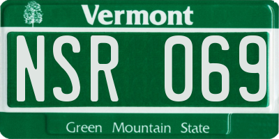 VT license plate NSR069