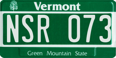 VT license plate NSR073