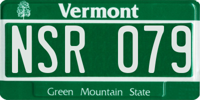 VT license plate NSR079