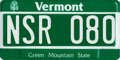VT license plate NSR080
