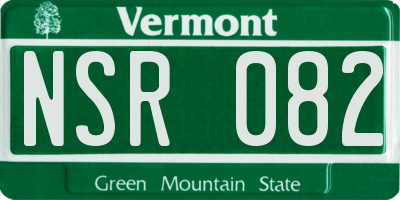 VT license plate NSR082