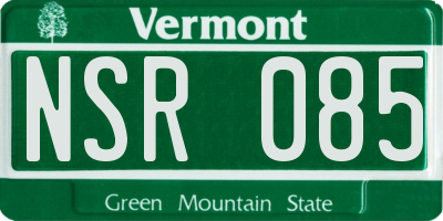 VT license plate NSR085