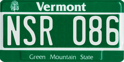 VT license plate NSR086