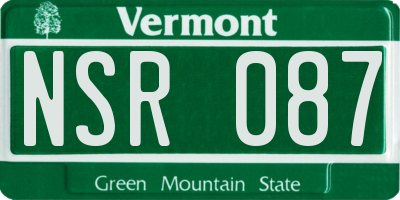 VT license plate NSR087
