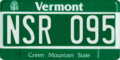 VT license plate NSR095