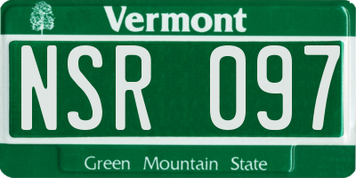 VT license plate NSR097