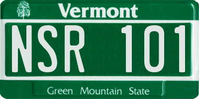 VT license plate NSR101