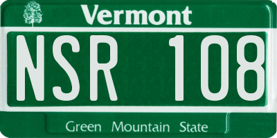 VT license plate NSR108