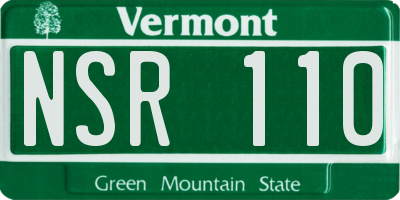 VT license plate NSR110
