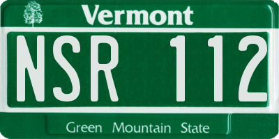 VT license plate NSR112