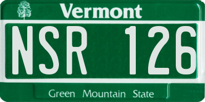 VT license plate NSR126