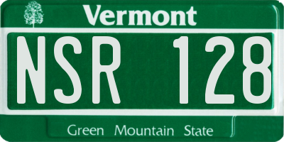 VT license plate NSR128