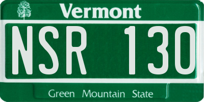 VT license plate NSR130