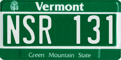 VT license plate NSR131