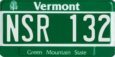VT license plate NSR132