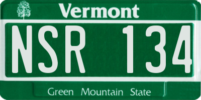 VT license plate NSR134