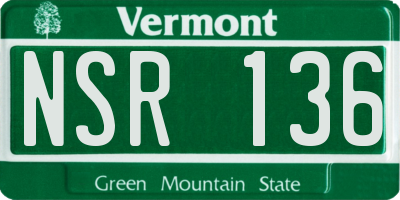 VT license plate NSR136