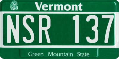 VT license plate NSR137