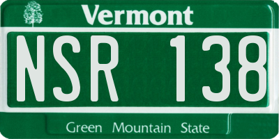 VT license plate NSR138