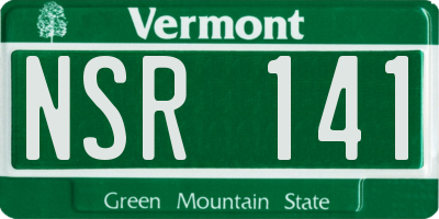 VT license plate NSR141