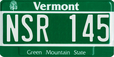 VT license plate NSR145