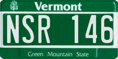 VT license plate NSR146