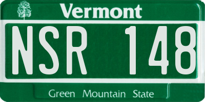 VT license plate NSR148