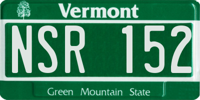 VT license plate NSR152