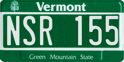 VT license plate NSR155