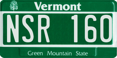VT license plate NSR160
