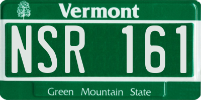 VT license plate NSR161