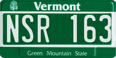 VT license plate NSR163
