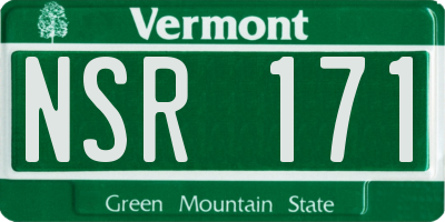 VT license plate NSR171