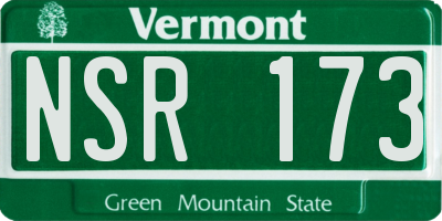 VT license plate NSR173