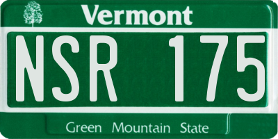 VT license plate NSR175