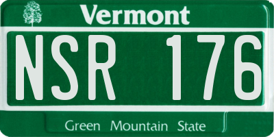 VT license plate NSR176
