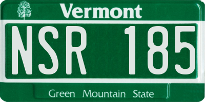 VT license plate NSR185